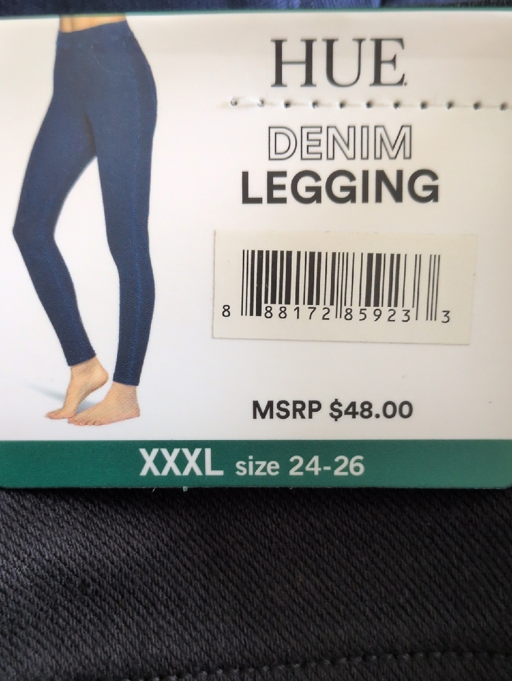 NWT Hue Black Denim Legging - XXXL - Picture 6 of 8
